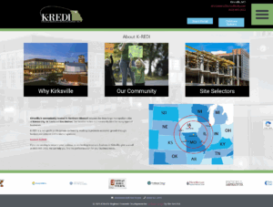 Website screenshot of K-REDI
