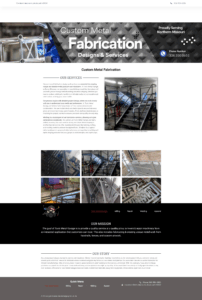 Website screenshot of Toxic Metal Garage